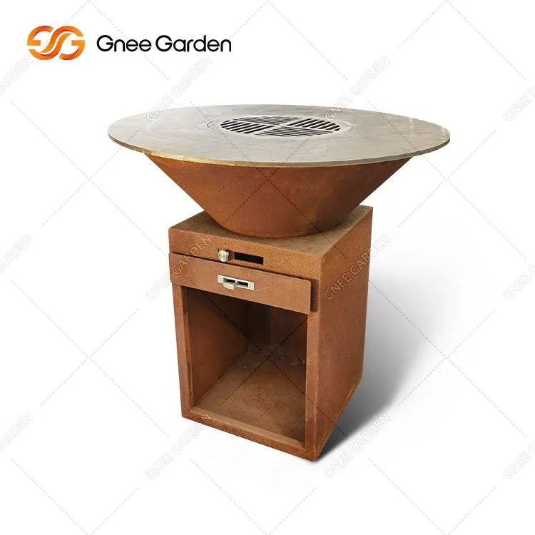 বাড়ির পিছনের দিকের ফায়ার পিট গ্রিল।