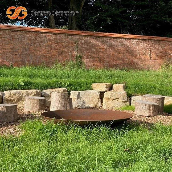 কর্টেন ইস্পাত আধুনিক ফায়ার পিট ডিজাইন