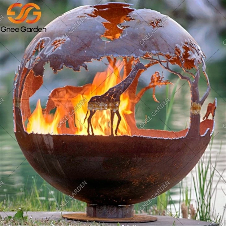 corten fire globe