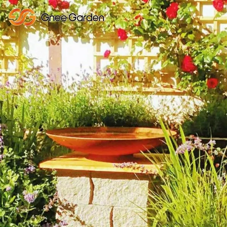 গ্রিল দ্বৈত ফাংশন সহ কর্টেন স্টিল ফায়ার পিট