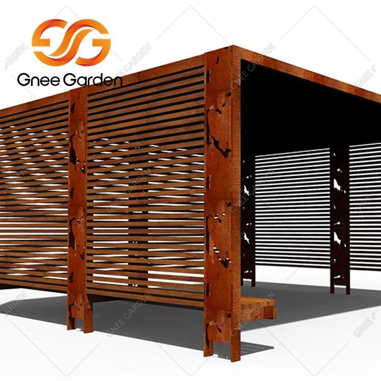 Corten ইস্পাত সস্তা আউটডোর গার্ডেন Gazebo