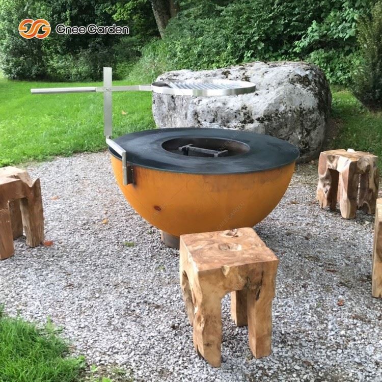 Corten Steel Outdoor Barbecue