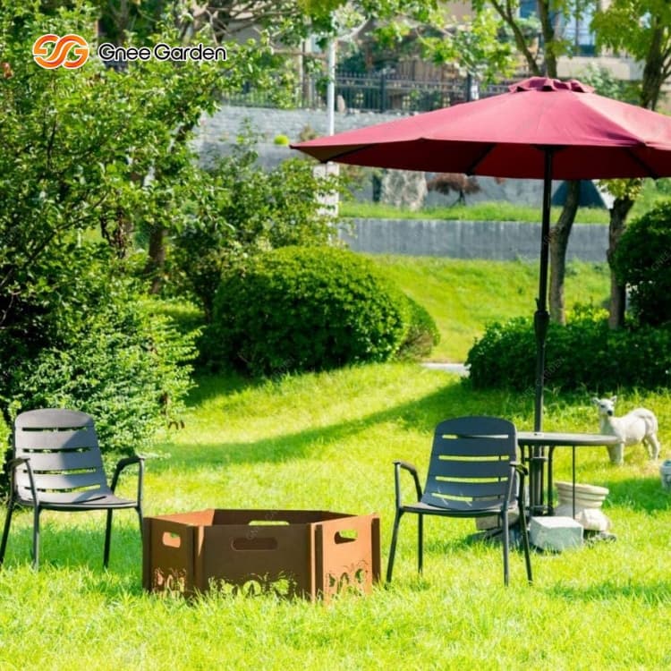 আধুনিক আউটডোর কর্টেন স্টিল ফায়ার পিট