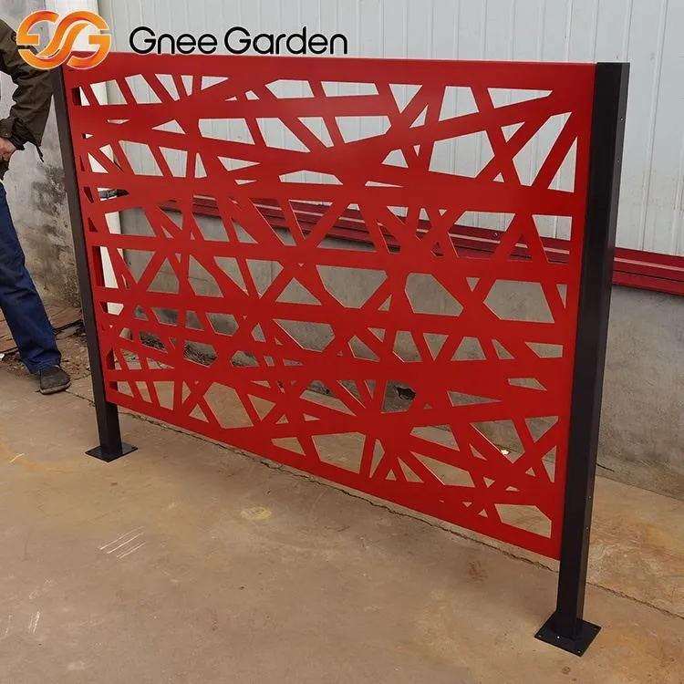 লাল জটিল লাইনওয়ার্ক কর্টেন ধাতু বিভাজন