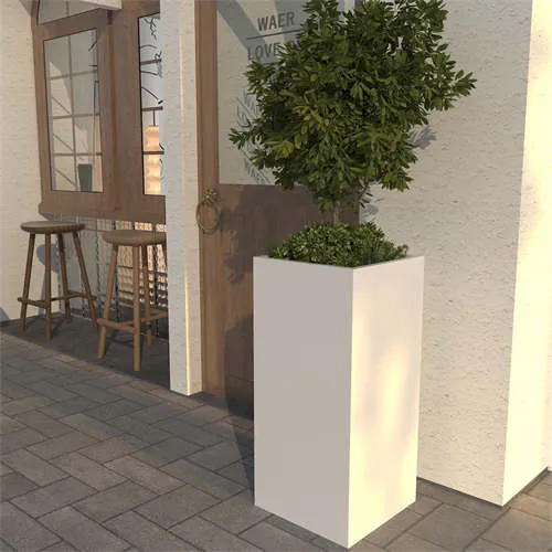 সাদা লং রোপণকারী আলংকারিক কাস্টমাইজড